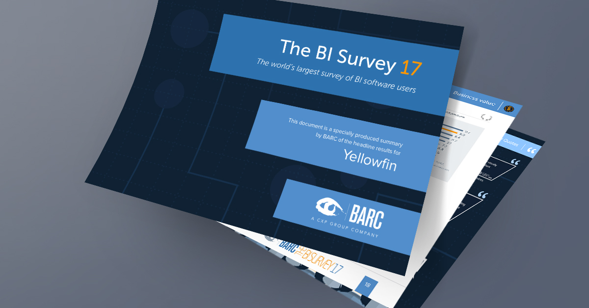 The World’s Largest Business Intelligence Survey Puts Yellowfin BI First in Key Categories The World’s Largest Business Intelligence Survey Puts Yellowfin BI First in Key Categories