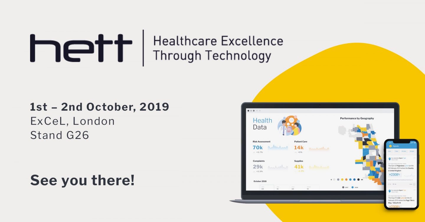 Yellowfin to Demo Automated Analytics for Healthcare at HETT 2019